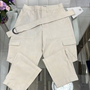 Banana Republic Cream Ankle Cropped Pants